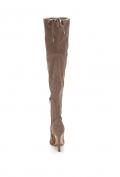 Marken-Overkneestiefel beige