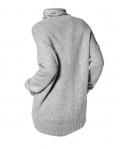 Marken-Oversizedpullover grau