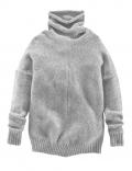 Marken-Oversizedpullover grau