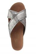 Marken-Pantolette silber metallic