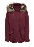 Marken-Parka New Starli weinrot