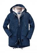 Marken-Parka blau