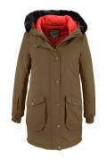 Marken-Parka mit Webpelz khaki Gr. L