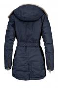 Marken-Parka mit Webpelz marine