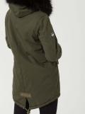 Marken-Parka mitWebpelz khaki