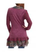 Marken-Patchshirt fuchsia-bunt