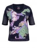 Marken-Patchworkshirt marine-bunt