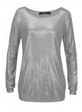 Marken-Pullover LUNA grau-metallic Gr. L