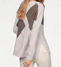 Marken-Pullover beige