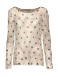 Marken-Pullover beige