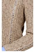 Marken-Pullover beige