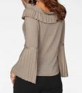 Marken-Pullover beige-gold