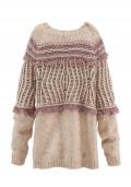 Marken-Pullover beige-mauve