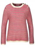 Marken-Pullover beige-rot