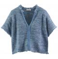 Marken-Pullover blau