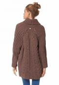 Marken-Pullover dunkelaltrosa