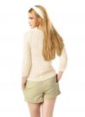 Marken-Pullover ecru