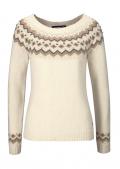 Marken-Pullover ecru-beige