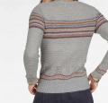 Marken-Pullover grau-melange-bunt