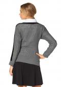 Marken-Pullover grau-schwarz