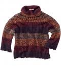 Marken-Pullover lila-bunt