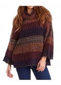 Marken-Pullover lila-bunt