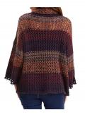 Marken-Pullover lila-bunt