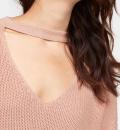 Marken-Pullover mit Cut-Out rosé