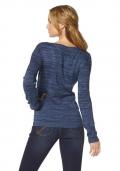 Marken-Pullover mit Nieten blau