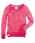 Marken-Pullover mit Schal pink