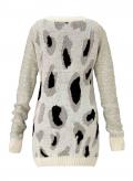 Marken-Pullover offwhite-bunt Gr. M