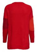 Marken-Pullover rot-koralle