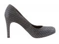 Marken-Pumps silber-schwarz