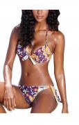 Marken-Push-Up-Bikini mit Perlen bunt