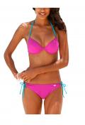 Marken-Push-Up-Bikini pink-türkis