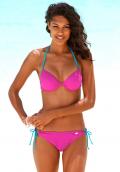 Marken-Push-Up-Bikini pink-türkis