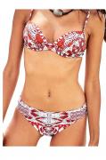 Marken-Push Up-Bikini weiß-orange