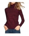 Marken-Rollkragenpullover rot-schwarz