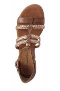 Marken-Sandalette braun-metallic