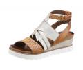 Marken-Sandalette camel-silberfarben