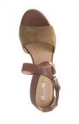 Marken-Sandalette khaki-braun