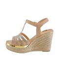 Marken-Sandalette mit Strass nude