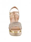 Marken-Sandalette mit Strass nude