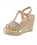 Marken-Sandalette mit Strass nude