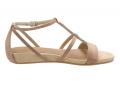 Marken-Sandalette mit Swarovski-Elements taupe