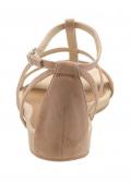 Marken-Sandalette mit Swarovski-Elements taupe