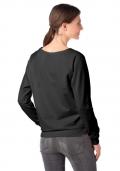 Marken-Satin-Sweater schwarz