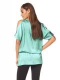 Marken-Satin-Tunika mint