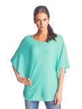 Marken-Seiden-Kaschmirpullover aqua