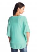 Marken-Seiden-Kaschmirpullover aqua